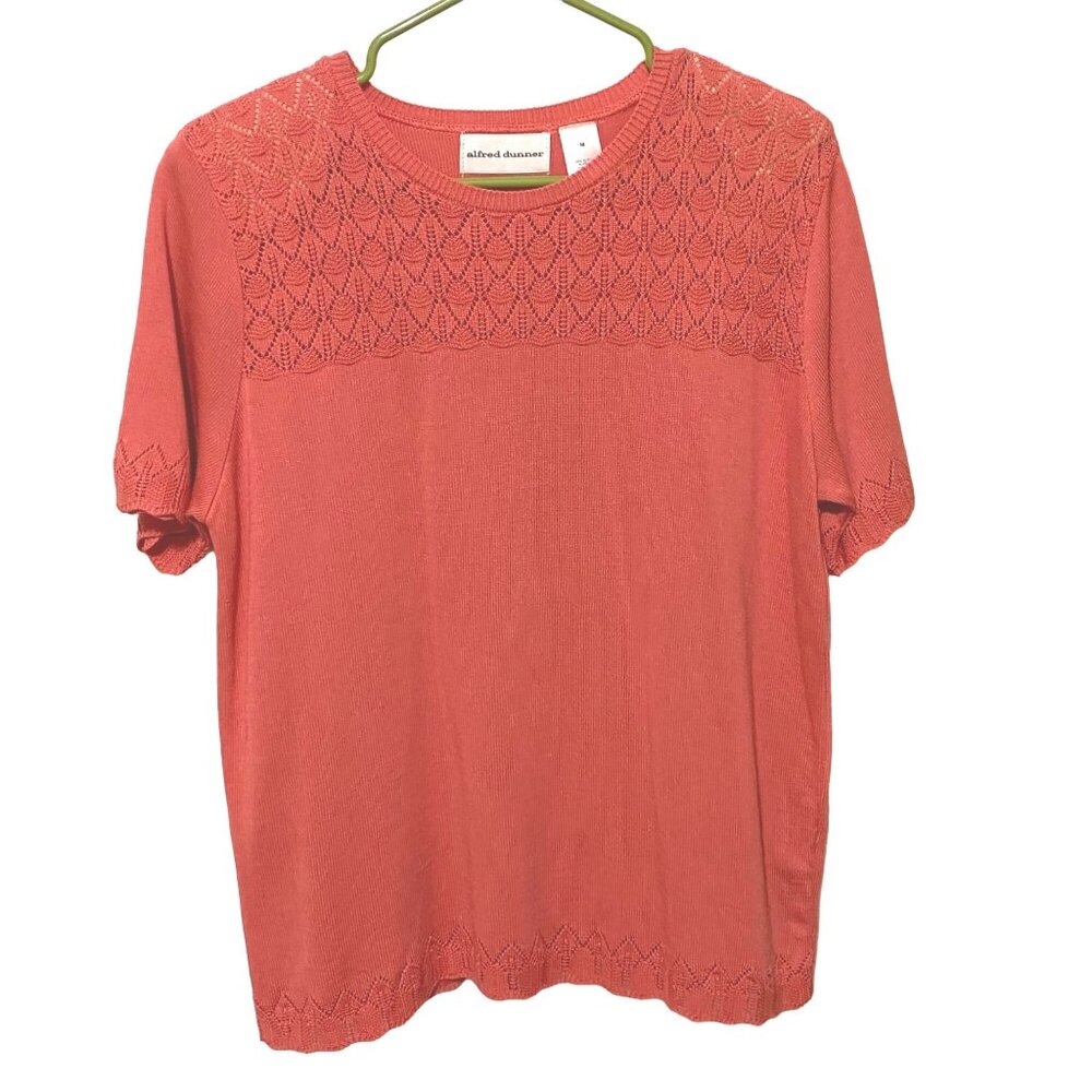 Alfred Dunner St Croix Pullover Sweater Top M Grandmacore Coastal Beachy Career